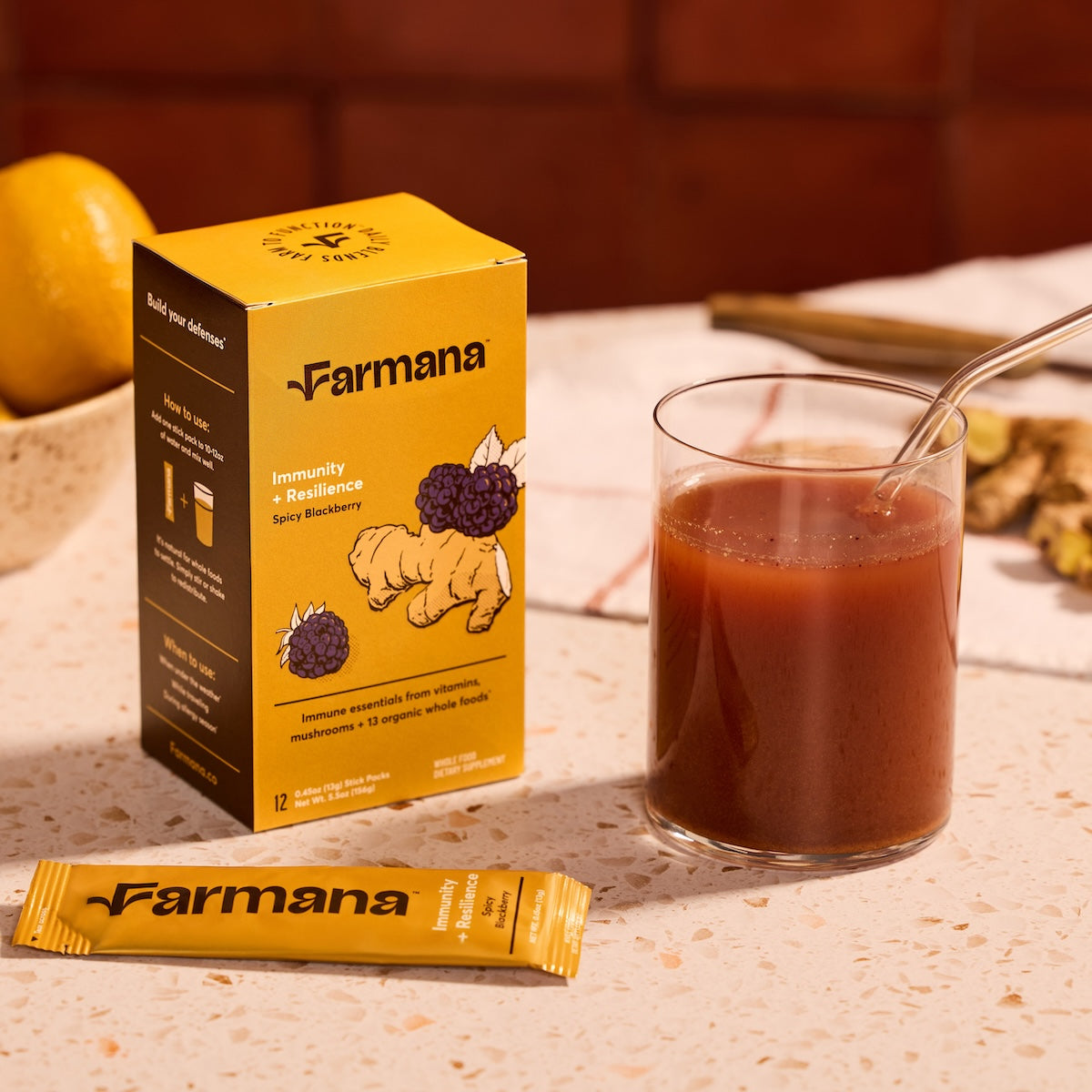 Farmana Immunity + Resilience, Immune Support Drink Mix